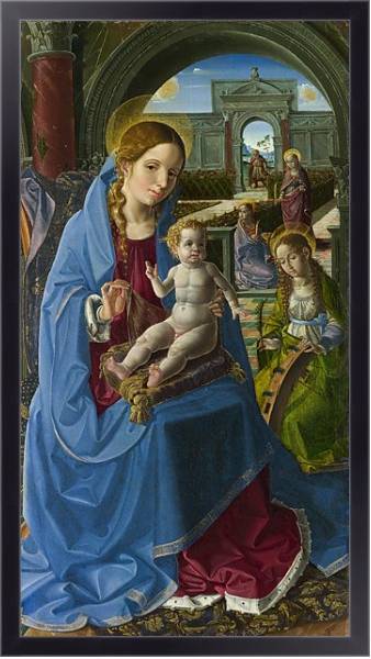 Постер Дева Мария со Святыми с типом исполнения На холсте в раме в багетной раме 221-01