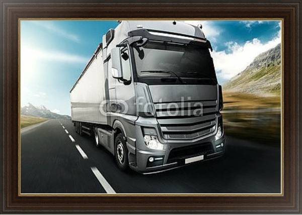 Постер Современный грузовик 2 с типом исполнения На холсте в раме в багетной раме 1.023.151