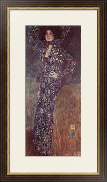 Постер Портрет Эмилии Флёге с типом исполнения Под стеклом в багетной раме 1.023.036