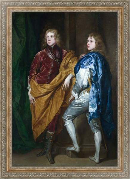 Постер Портрет двух молодых англичан с типом исполнения На холсте в раме в багетной раме 484.M48.310