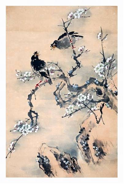 Постер Живопись в китайском стиле 8 с типом исполнения На холсте в раме в багетной раме 221-03