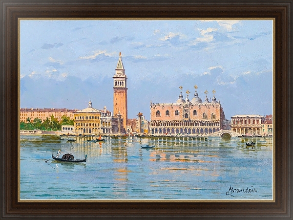 Постер The Molo, Venice с типом исполнения На холсте в раме в багетной раме 1.023.151