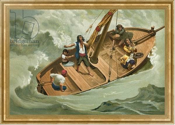 Постер Leibniz in a boat on the Adriatic с типом исполнения На холсте в раме в багетной раме NA033.1.051