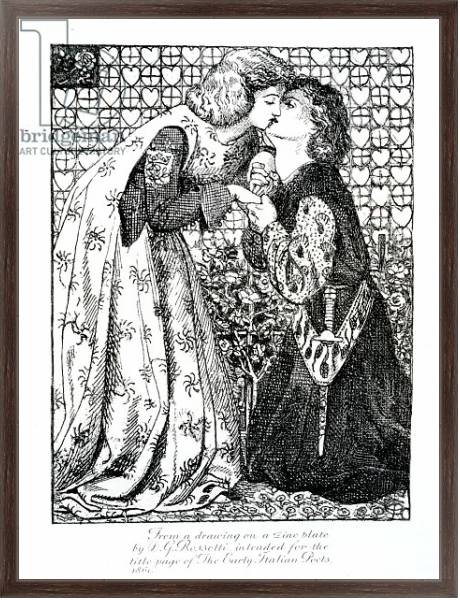 Постер Titlepage intended for 'The Early Italian Poets', 1861 с типом исполнения На холсте в раме в багетной раме 221-02