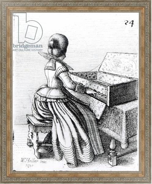 Постер Woman Playing at a Keyboard, 1635 с типом исполнения На холсте в раме в багетной раме 484.M48.310