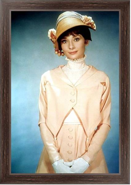 Постер Хепберн Одри 164 с типом исполнения На холсте в раме в багетной раме 221-02