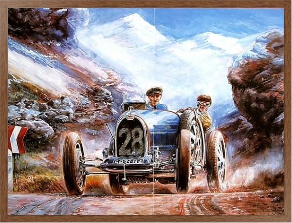 Постер Автомобили в искусстве 8 с типом исполнения На холсте в раме в багетной раме 1727.4310
