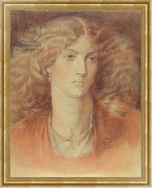 Постер Head of a Woman, called Ruth Herbert, 1876 с типом исполнения На холсте в раме в багетной раме NA033.1.051