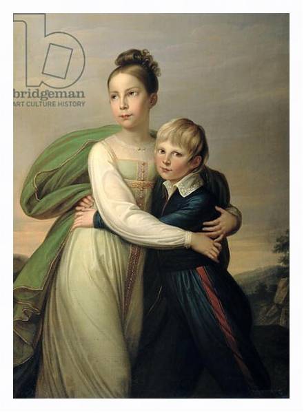 Постер Prince Albrecht and Princess Louise, c.1817 с типом исполнения На холсте в раме в багетной раме 221-03