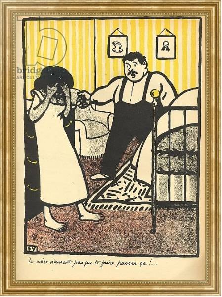 Постер A man reproaches his pregnant mistress, 1902 с типом исполнения На холсте в раме в багетной раме NA033.1.051