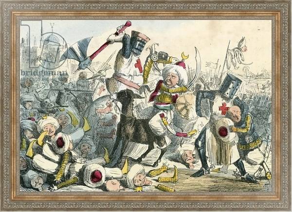 Постер Terrific combat between Richard Coeur de Lion and Saladin с типом исполнения На холсте в раме в багетной раме 484.M48.310