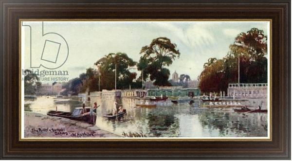 Постер The river and barges с типом исполнения На холсте в раме в багетной раме 1.023.151