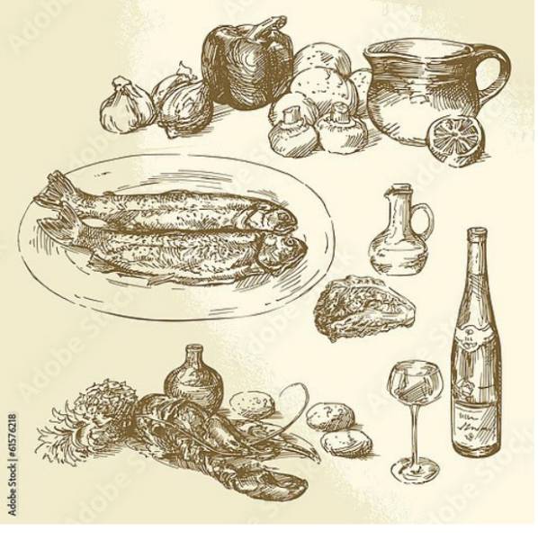 Постер Пищевая коллекция №19 с типом исполнения На холсте без рамы