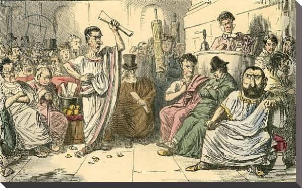 Постер Cicero denouncing Cataline с типом исполнения На холсте без рамы