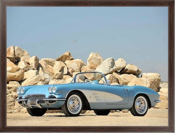 Постер Corvette C1 '1961 с типом исполнения На холсте в раме в багетной раме 221-02