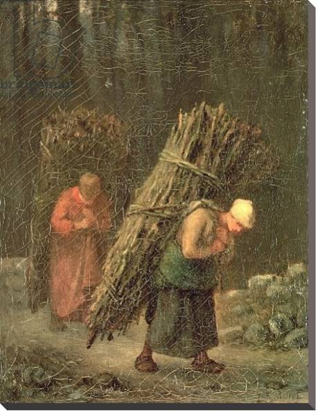 Постер Peasant Women with Brushwood, c.1858 с типом исполнения На холсте без рамы