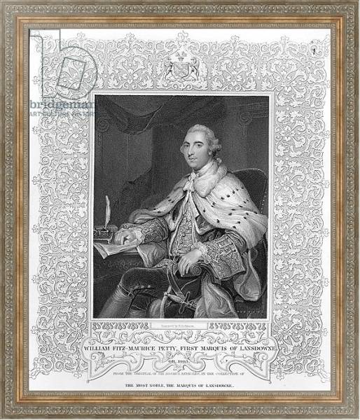 Постер William Fitz-Maurice Petty, First Marquis of Lansdowne, engraved by H. Robinson с типом исполнения На холсте в раме в багетной раме 484.M48.310
