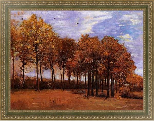 Постер Осенний пейзаж 6 с типом исполнения На холсте в раме в багетной раме 484.M48.640