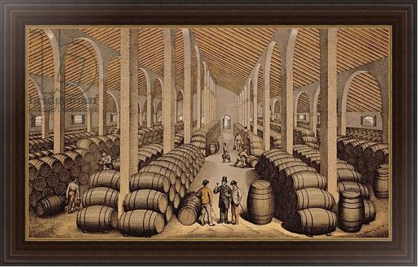 Постер Wine Cellar at Jerez de la Frontera с типом исполнения На холсте в раме в багетной раме 1.023.151