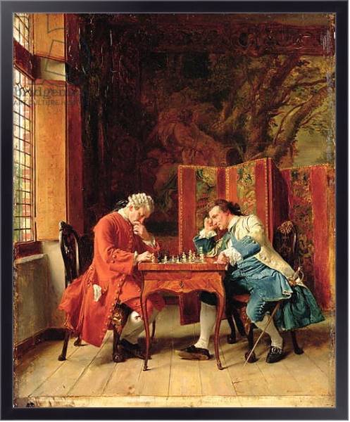 Постер The Chess Players, 1856 с типом исполнения На холсте в раме в багетной раме 221-01