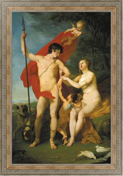 Постер Венера и Адонис. 1782 с типом исполнения На холсте в раме в багетной раме 484.M48.310