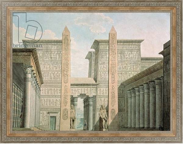 Постер The Entrance to the Temple, set design for 'The Magic Flute' by Wolfgang Amadeus Mozart с типом исполнения На холсте в раме в багетной раме 484.M48.310