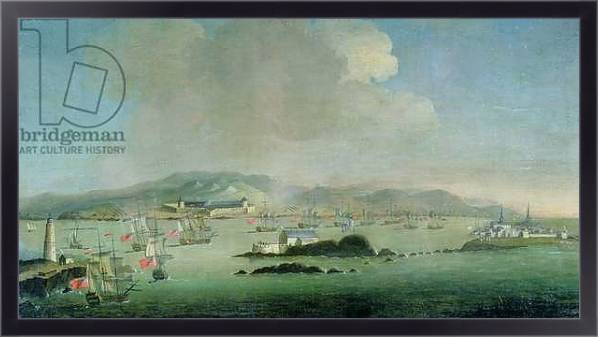 Постер A Sea Battle off the Coast of Louis Berg, Canada с типом исполнения На холсте в раме в багетной раме 221-01