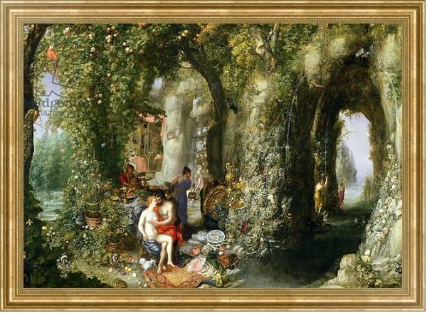 Постер A Fantastic cave with Odysseus and Calypso с типом исполнения На холсте в раме в багетной раме NA033.1.051