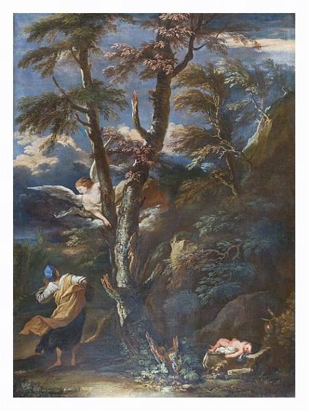 Постер Ангел, приходящий к Хагер и Исмаилу в пустыне с типом исполнения На холсте в раме в багетной раме 221-03