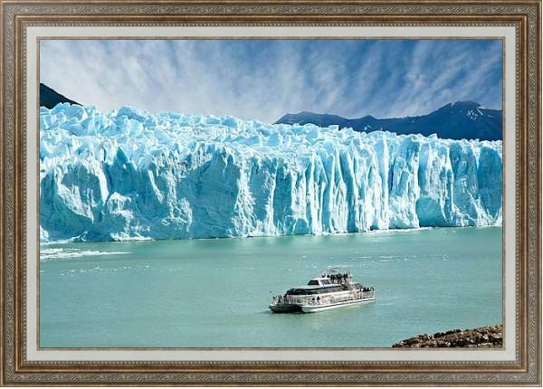 Постер Аргентина. Ледник Перито-Морено 2 с типом исполнения На холсте в раме в багетной раме 595.M52.330
