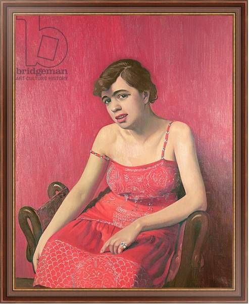Постер Romanian Woman in a Red Dress, 1925 с типом исполнения На холсте в раме в багетной раме 35-M719P-83