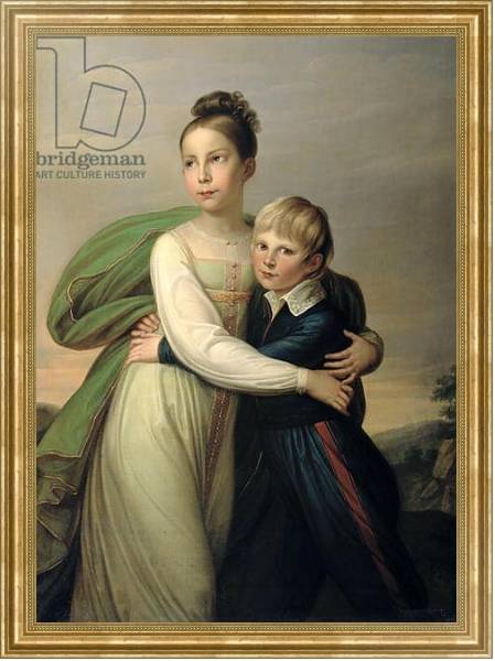 Постер Prince Albrecht and Princess Louise, c.1817 с типом исполнения На холсте в раме в багетной раме NA033.1.051