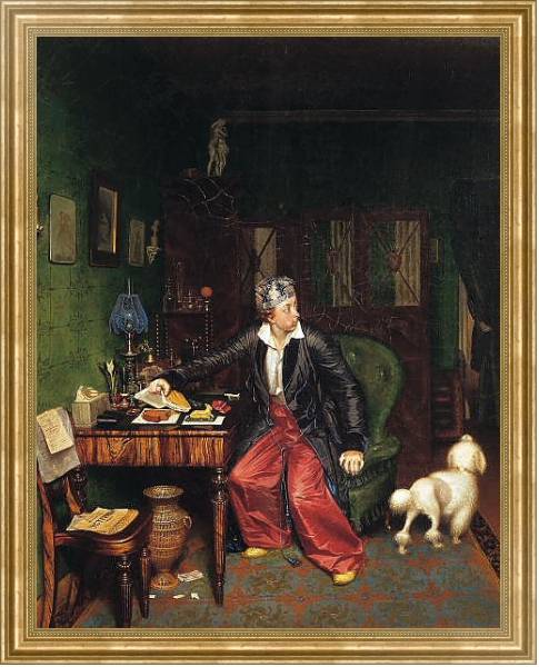 Постер Завтрак аристократа. 1848 с типом исполнения На холсте в раме в багетной раме NA033.1.051