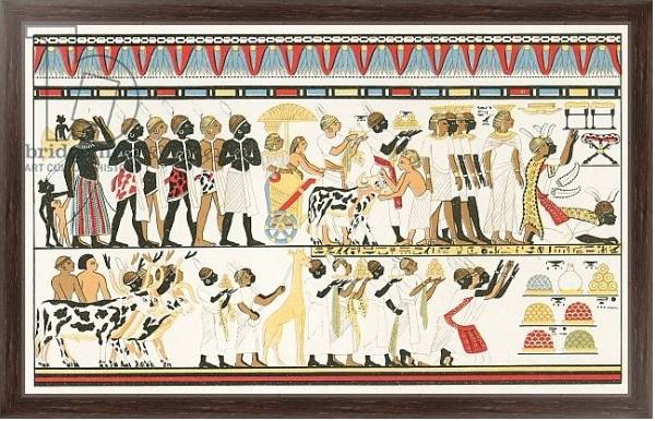 Постер Hamitic art work: Wall inscriptions of Old Egypt с типом исполнения На холсте в раме в багетной раме 221-02