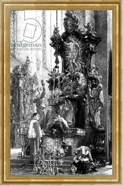 Постер Drawing of an Altar, 1885 с типом исполнения На холсте в раме в багетной раме NA033.1.051