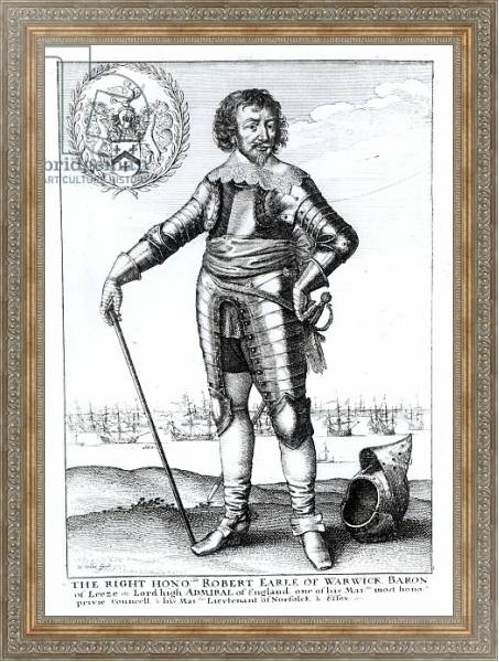 Постер Robert Rich, 2nd Earl of Warwick с типом исполнения На холсте в раме в багетной раме 484.M48.310