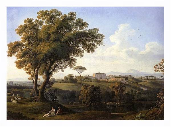 Постер Blick auf die Villa Albani in Rom с типом исполнения На холсте в раме в багетной раме 221-03
