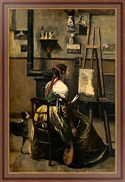 Постер Мастерская художницы с типом исполнения На холсте в раме в багетной раме 35-M719P-83