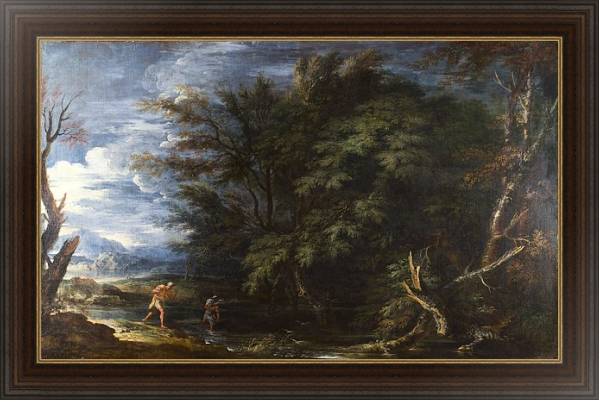 Постер Пейзаж с Меркурием и нечестным дровосеком с типом исполнения На холсте в раме в багетной раме 1.023.151