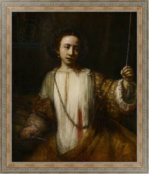 Постер Lucretia, 1666 с типом исполнения На холсте в раме в багетной раме 484.M48.310