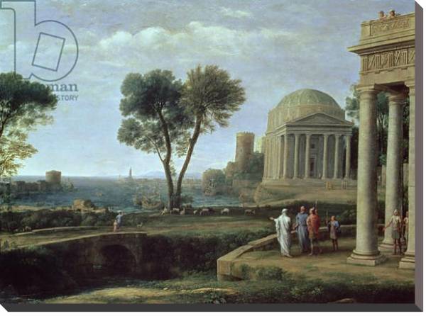Постер Landscape with Aeneas at Delos, 1672 с типом исполнения На холсте без рамы