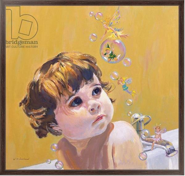 Постер Bubble Bath с типом исполнения На холсте в раме в багетной раме 221-02