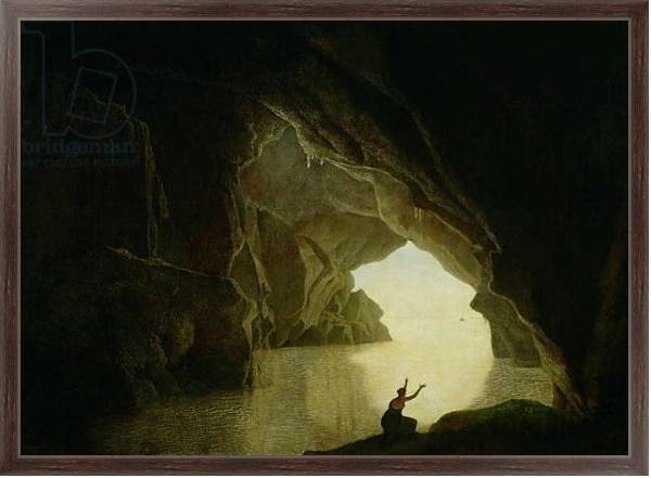 Постер A Grotto in the Gulf of Salernum, with the figure of Julia, banished from Rome, exh. 1780 с типом исполнения На холсте в раме в багетной раме 221-02