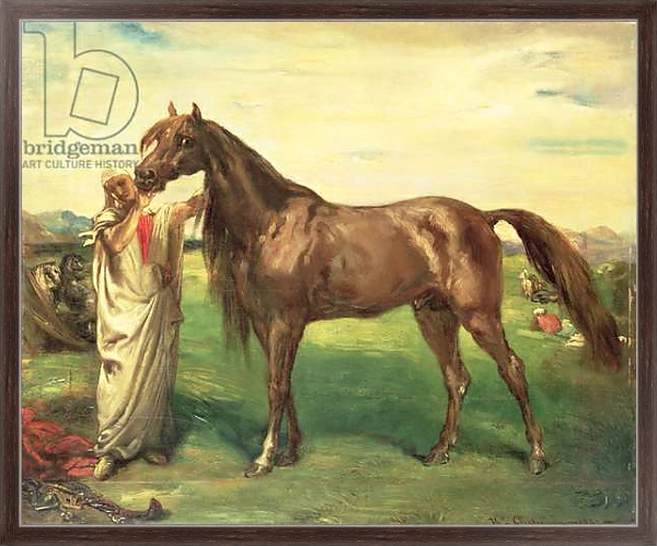 Постер Hadji, an Arabian Stallion, 1853 с типом исполнения На холсте в раме в багетной раме 221-02