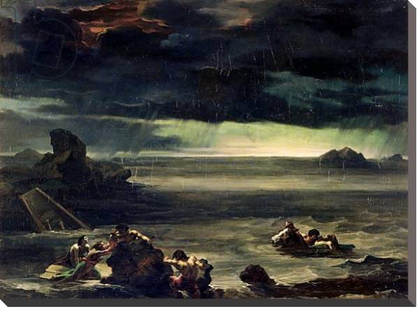 Постер Scene of the Deluge, 1818-20 с типом исполнения На холсте без рамы