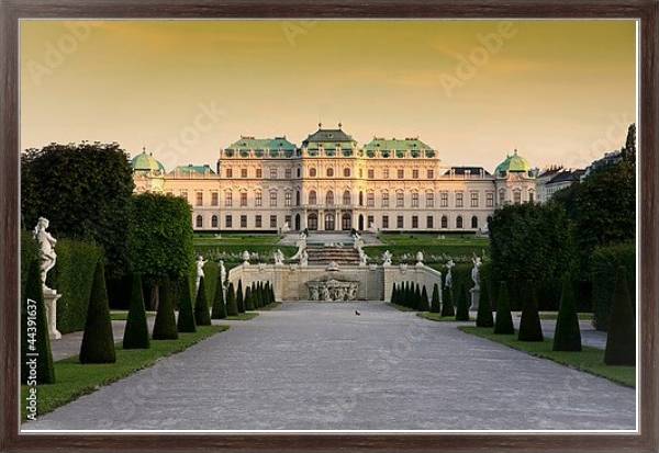 Постер Австрия, Вена, дворец Бельведер с типом исполнения На холсте в раме в багетной раме 221-02
