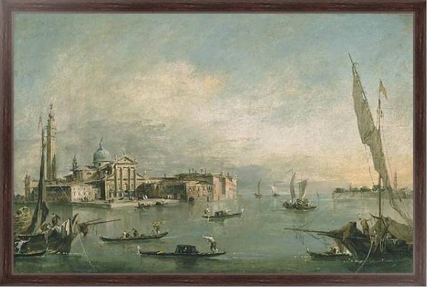 Постер A view of the Bacino di San Marco with San Giorgio Maggiore and the Punta della Giudecca с типом исполнения На холсте в раме в багетной раме 221-02