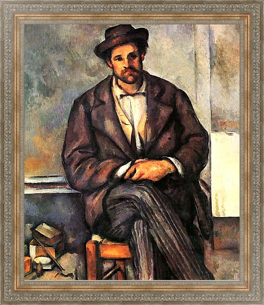 Постер Сидящий крестьянин с типом исполнения На холсте в раме в багетной раме 484.M48.310