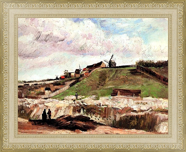 Постер Холм Монмартра с каменоломней с типом исполнения На холсте в раме в багетной раме 484.M48.725