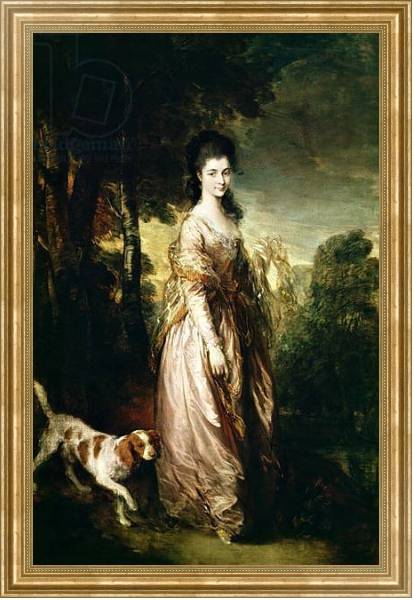 Постер Portrait of Mrs. Lowndes-Stone c.1775 с типом исполнения На холсте в раме в багетной раме NA033.1.051